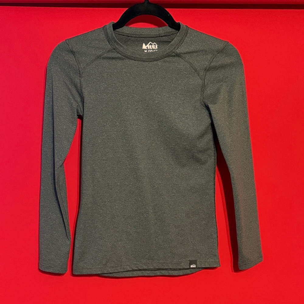 Kids Long-Sleeve Performance Top - Dark Gray